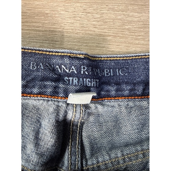 Banana Republic Men Straight Leg Blue Wash Denim Jeans Size 30x32 - Picture 2 of 11